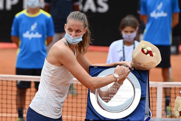Photo Alfredo Falcone - LaPresse 21 09 2020 Roma (Italy) Tennis Karolina Pliskova (CZE) vs Simona Halep (ROU) women s final Internazionali BNL d Italia 2020 In the pic:Karolina Pliskova  Copyright: xAlfredoxFalcone LaPressex