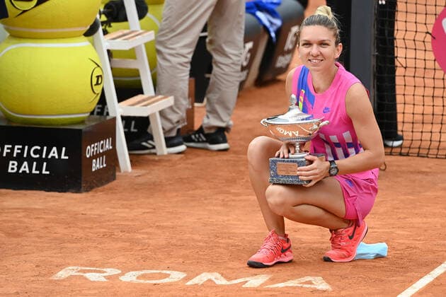 Photo Alfredo Falcone - LaPresse 21 09 2020 Roma (Italy) Tennis Karolina Pliskova (CZE) vs Simona Halep (ROU) women s final Internazionali BNL d Italia 2020 In the pic:Simona Halep  Copyright: xAlfredoxFalcone LaPressex