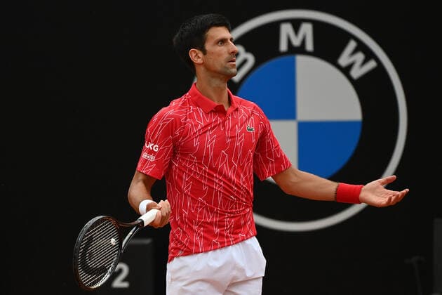 Photo Alfredo Falcone - LaPresse 21 09 2020 Roma (Italy) Tennis men s final Novak Djokovic (SRB) vs Diego Schwartzman (ARG) Internazionali BNL d Italia 2020 In the pic:Novak Djokovic  Copyright: xAlfredoxFalcone LaPressex