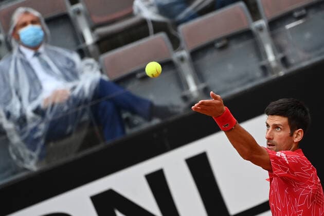 Photo Alfredo Falcone - LaPresse 21 09 2020 Roma (Italy) Tennis men s final Novak Djokovic (SRB) vs Diego Schwartzman (ARG) Internazionali BNL d Italia 2020 In the pic:Novak Djokovic  Copyright: xAlfredoxFalcone LaPressex