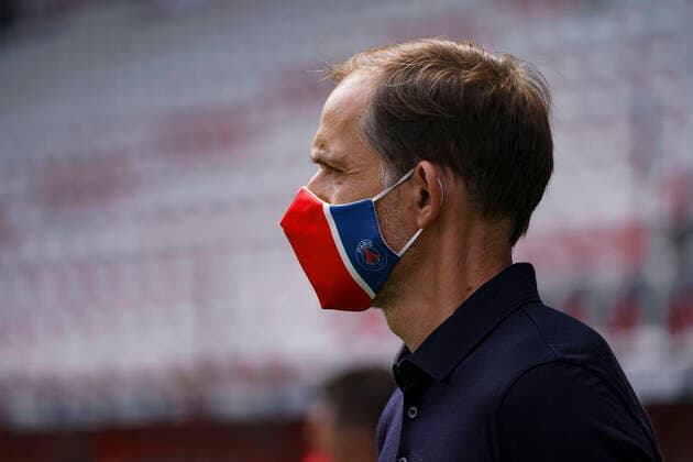 Thomas Tuchel (Entraineur du PSG) FOOTBALL : OGC Nice vs PSG - Ligue 1 Uber Eat - Nice - 20 09 2020 NorbertScanella PanoramiC 