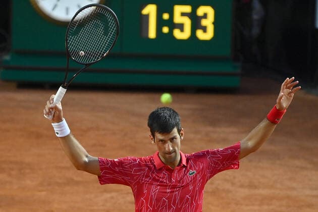Photo Alfredo Falcone - LaPresse 21 09 2020 Roma (Italy) Tennis men s final Novak Djokovic (SRB) vs Diego Schwartzman (ARG) Internazionali BNL d Italia 2020 In the pic:Novak Djokovic  Copyright: xAlfredoxFalcone LaPressex