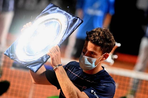 Photo Alfredo Falcone - LaPresse 21 09 2020 Roma (Italy) Tennis men s final Novak Djokovic (SRB) vs Diego Schwartzman (ARG) Internazionali BNL d Italia 2020 In the pic:Diego Schwartzman  Copyright: xAlfredoxFalcone LaPressex