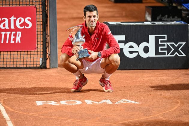 Photo Alfredo Falcone - LaPresse 21 09 2020 Roma (Italy) Tennis men s final Novak Djokovic (SRB) vs Diego Schwartzman (ARG) Internazionali BNL d Italia 2020 In the pic:Novak Djokovic with trophy  Copyright: xAlfredoxFalcone LaPressex