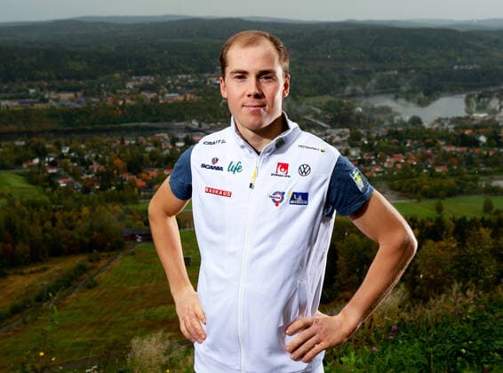 200921 Fredrik Andersson poses for a portrait during a press conference with the Swedish national ski team on 21 September 2020 in Solleftea,  Copyright: NILSxJAKOBSSON BB200921NJ069