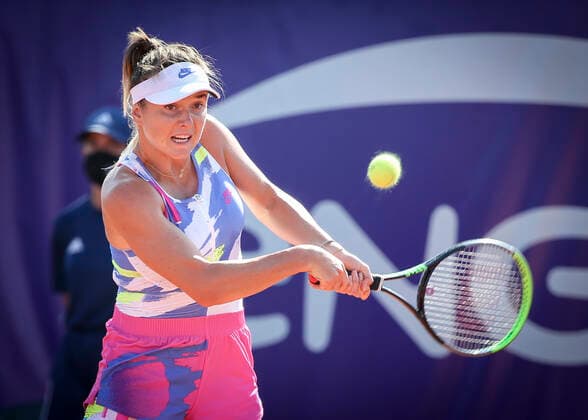 Elina Svitolina (UKR) in action vs Magda Linette (POL) during their WTA, Tennis Damen Open internaionaux de tennis de Strasbourg in Strasbourg on October 22, 2020 TENNIS : Open de Strasbourg - 22 09 2020 ElyxandroCEGARRA PANORAMIC 