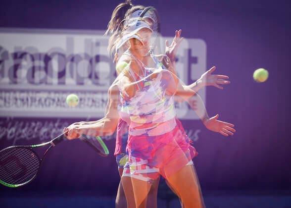 Elina Svitolina (UKR) in action vs Magda Linette (POL) during their WTA, Tennis Damen Open internaionaux de tennis de Strasbourg in Strasbourg on October 22, 2020 TENNIS : Open de Strasbourg - 22 09 2020 ElyxandroCEGARRA PANORAMIC 