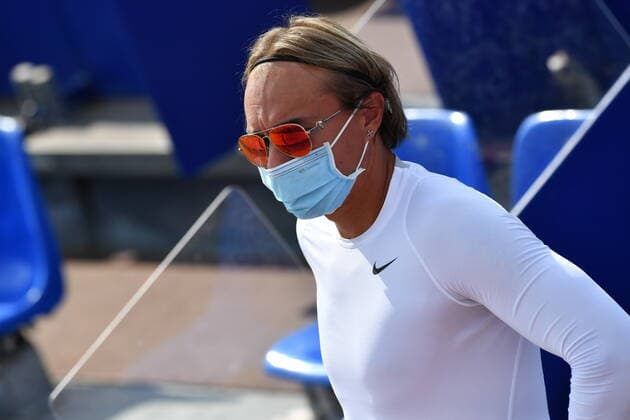 Tennis - Internationaux de Strasbourg 2020 - Coach de Jelena Ostapenko - Lituanie- 23 09 2020 TENNIS : Internationaux de Strasbourg 2020 -France - 23 09 2020 ChrysleneCaillaud Panoramic 