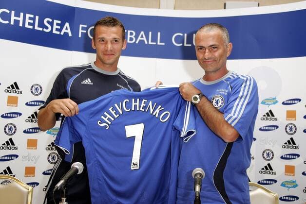 Andriy Shevchenko, Jose Mourinho Chelsea Fc Andriy Shevchenko press conference, PK, Pressekonferenz Beverly Hills Hotel, Los Angeles, Usa 27 July 2006  Copyright: Allstar GrahamxWhitby 12865972