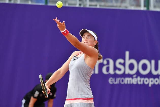 Tennis - Internationaux de Strasbourg 2020 - Jelena Ostapenko - Lituanie - 24 09 2020 TENNIS : Internationaux de Strasbourg 2020 -France - 24 09 2020 ChrysleneCaillaud Panoramic 