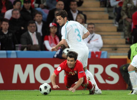 Deco & Hakan Balta Portugal V Turkey Portugal V Turkey,Euro 2008 Stade De Geneve, Geneve, Switzerland 07 June 2008 Copyright: Allstar RichardxSelle 12891268
