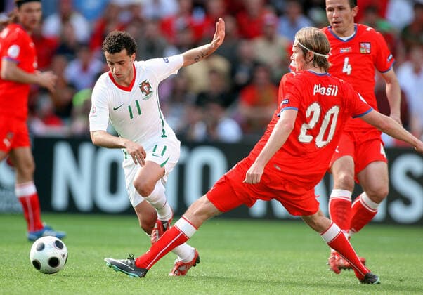 Simao & Jaroslav Plasil Czech V Portugal Czech V Portugal,Euro 2008 Stade De Geneve, Geneve, Switzerland 11 June 2008 Copyright: Allstar RichardxSelle 12891791
