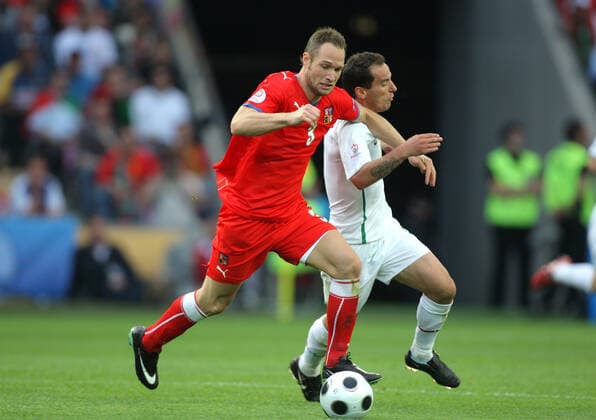 Jan Polak & Petit Czech Republic V Portugal Czech V Portugal,Euro 2008 Stade De Geneve, Geneve, Switzerland 11 June 2008 Copyright: Allstar RichardxSelle 12892062