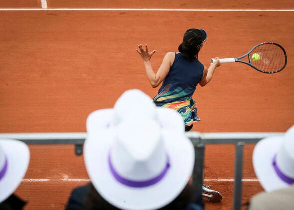 Nao Hibino (JPN) in action vs Elena Rybakina (KAZ) during their WTA, Tennis Damen Open internaionaux de tennis de Strasbourg in Strasbourg on September 25, 2020 TENNIS : WTA Open de Strasbourg - 25 09 2020 ElyxandroCEGARRA PANORAMIC 