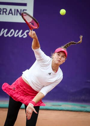 Elena Rybakina (KAZ) in action vs Nao Hibino (JPN) during their WTA, Tennis Damen Open internaionaux de tennis de Strasbourg in Strasbourg on September 25, 2020 TENNIS : WTA Open de Strasbourg - 25 09 2020 ElyxandroCEGARRA PANORAMIC 