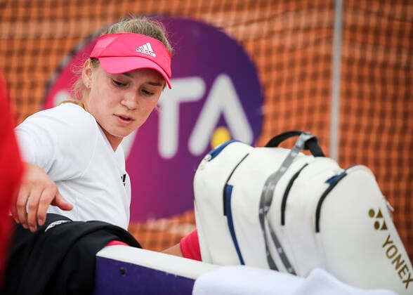 Elena Rybakina (KAZ) in action vs Nao Hibino (JPN) during their WTA, Tennis Damen Open internaionaux de tennis de Strasbourg in Strasbourg on September 25, 2020 TENNIS : WTA Open de Strasbourg - 25 09 2020 ElyxandroCEGARRA PANORAMIC 