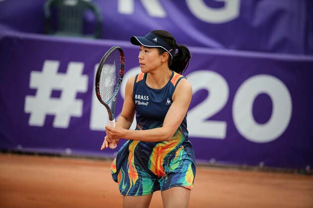 Nao Hibino (JPN) in action vs Elena Rybakina (KAZ) during their WTA, Tennis Damen Open internaionaux de tennis de Strasbourg in Strasbourg on September 25, 2020 TENNIS : WTA Open de Strasbourg - 25 09 2020 ElyxandroCEGARRA PANORAMIC 