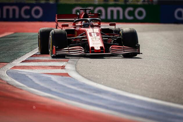 Motorsports FIA Formula One World Championship 2020, Grand Prix of Russia, 5 Sebastian Vettel GER, Scuderia Ferrari Mission Winnow , Sochi Russia