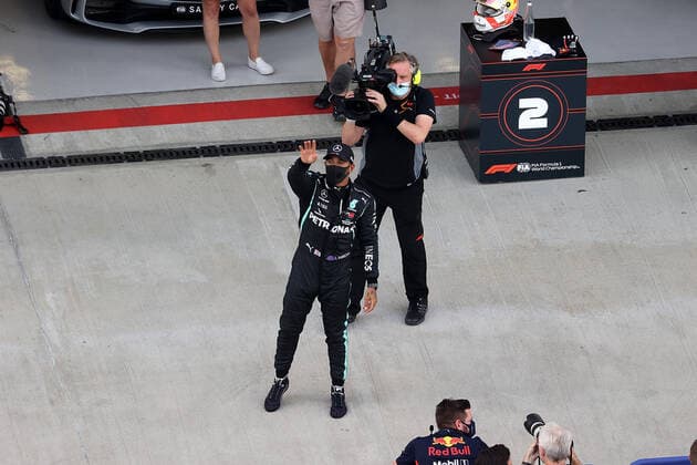 FORMULA 1 VTB RUSSIAN GRAND PRIX 2020 26 09 2020, Sochi Autodrom, Sochi, FORMULA 1 VTB RUSSIAN GRAND PRIX 2020 , in the picture pole position for Lewis Hamilton GB 44 , Mercedes AMG Petronas F1 Team nordphotoxBratic nph00250