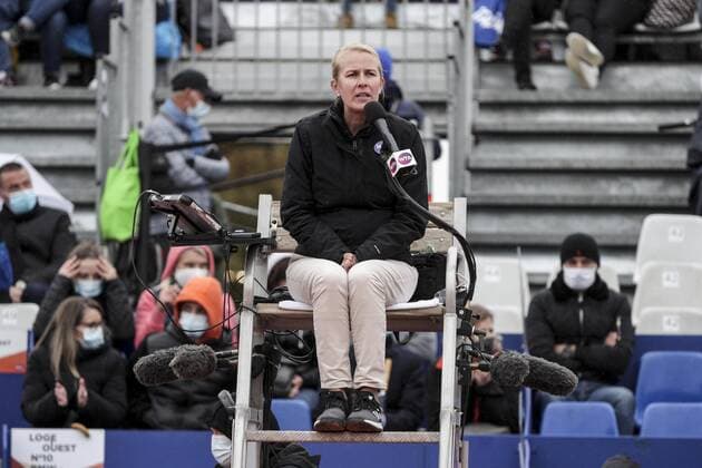The final match of the WTA, Tennis Damen international open tennis tournament of Strasbourg, eastern France, on September 26 , 2020. TENNIS : Open de Strasbourg - finale _ 26 09 2020 ElyxandroCEGARRA PANORAMIC 