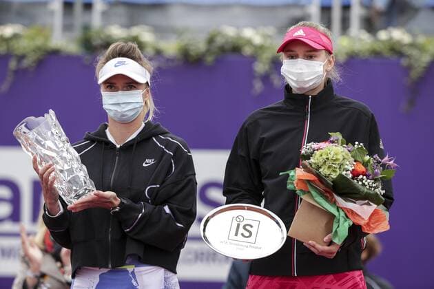 Elina Svitolina (UKR) vs Elena Rybakina (KAZ) The final match of the WTA, Tennis Damen international open tennis tournament of Strasbourg, eastern France, on September 26 , 2020. TENNIS : Open de Strasbourg - finale _ 26 09 2020 ElyxandroCEGARRA PANORAMIC 