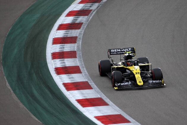 SOCHI, RUSSIA - SEPTEMBER 26, 2020: Renault F1 team driver Esteban Ocon of France competes in the qualifying session for the 2020 Formula One Russian Grand Prix at the Sochi Autodrom racing circuit. Dmitry Feoktistov TASS  TS0E8956