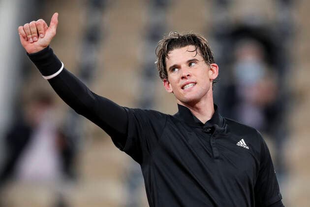 Bilder des Jahres 2020, Sport 09 September Sport Themen der Woche KW40 Sport Bilder des Tages TENNIS - ATP, Tennis Herren French Open 2020 PARIS,FRANCE,28.SEP.20 - TENNIS - ATP World Tour, French Open, Roland Garros, Grand Slam. Image shows the rejoicing of Dominic Thiem (AUT). GEPAxpictures xPatrickxSteiner
