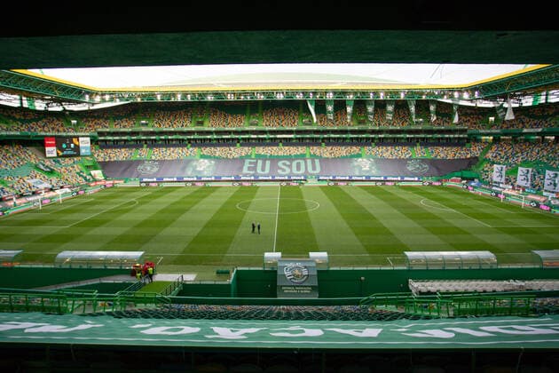 Fußball, Stadiongeschichte Sporting Lissabon SOCCER - UEFA EL, Sporting vs LASK LISBON,PORTUGAL,01.OCT.20 - SOCCER - UEFA Europa League, play off, Sporting Lissabon CP vs Linzer ASK. Image shows an overview of Alvalade Stadium of Sporting. GEPAxpictures xManfredxBinder