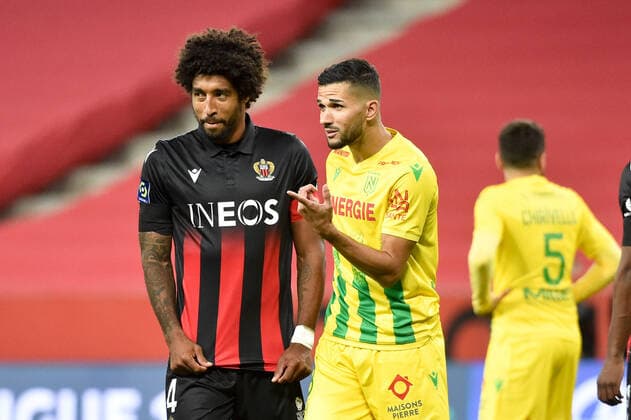 FAIR PLAY - 04 DANTE (NICE) - 08 MEHDI ABEID (NAN) FOOTBALL : Nice vs Nantes - Ligue 1 Uber Eats - 03 10 2020 FEP Panoramic 