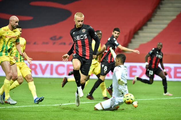 09 KASPER DOLBERG (NICE) FOOTBALL : Nice vs Nantes - Ligue 1 Uber Eats - 03 10 2020 FEP Panoramic 