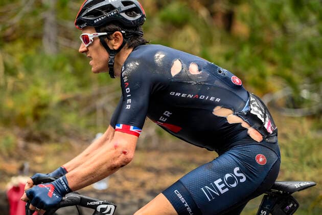 Sport Bilder des Tages Photo Marco Alpozzi LaPresse October 05, 2020 Italy Cycling Giro d Italia 2020 - 103th edition - Stage 3 - from Enna to Etna (Linguaglossa-Piano Provenzana) In the pic: THOMAS Geraint( GBR )TEAM INEOS GRENADIERS  Copyright: xMarcoxAlpozzi LaPresse xMarcoxAlx
