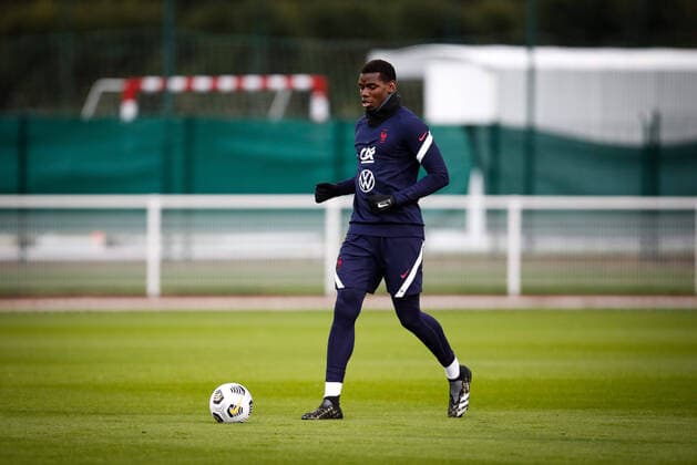 Paul Pogba ( France ) - FOOTBALL : Entrainement de l equipe de France au CNF - Clairefontaine - 06 10 2020 FedericoPestellini Panoramic 
