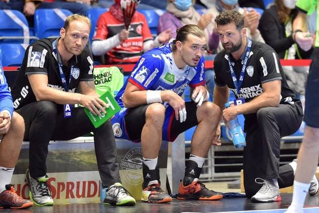 Florian Kehrmann Trainer TBV Lemgo R and Marcel Timm M , Matthias Struck TBV Lemgo L , GER, MT Melsungen TBV Lemgo Lippe, Handball, 1 Bundesliga Men, 06 10 2020, GER, MT Melsungen TBV Lemgo, Handball, 1 Liga Men, 06 10 2020 Kassel Copyright: xSippel xEibner-Pressefotox EP_rsl