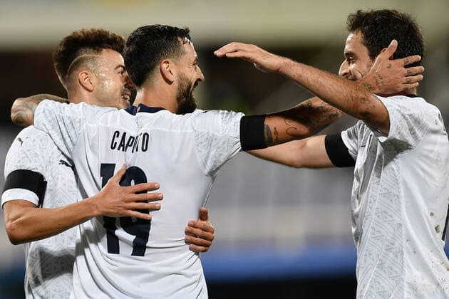 Db Firenze 07 10 2020 - amichevole Italia-Moldova foto Daniele Buffa Image nella foto: esultanza gol Francesco Caputo 