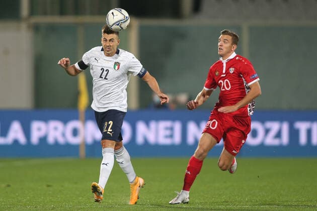 Florence 07 10 2020:S.EL Shaarawy (ITALY), Platica (Moldova) in action during the friendly match between Italy vs Moldova in Artemio Franchi stadium in Florence.  Copyright: xMarcoxIacobuccix xIPAx xMarcoxIacobuccix 0