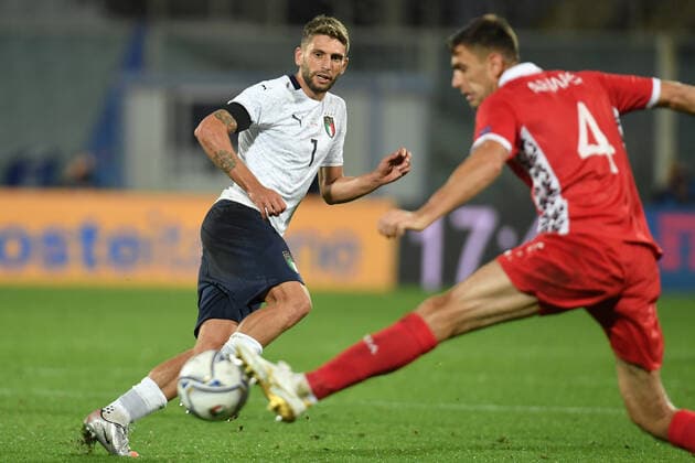 Domenico Berardi of Italia during the friendly football match between Italy and Moldova at Artemio Franchi Stadium in Firenze (Italy), October, 7th 2020. Photo Andrea Staccioli Insidefoto andreaxstaccioli