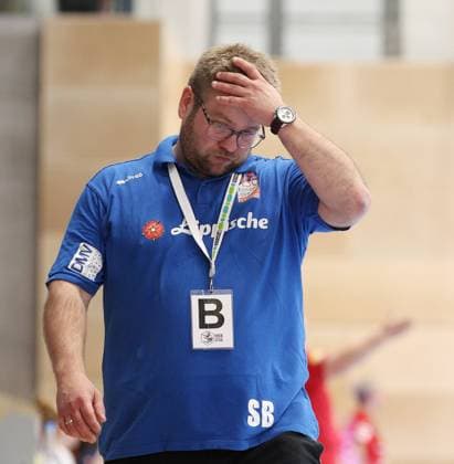Handball 1 Bundesliga Women THC HSG Blomberg Lippe 07 10 2020, Bad Langensalza, Salzahalle, Handball 1 Bundesliga Women, Season 2020 2021, Thüringer Handballclub, THC HSG Blomberg Lippe in picture Coach Steffen Birkner Blomberg