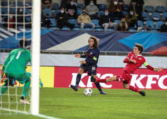 Sport Bilder des Tages Matteo Guendouzi during the U21, U 21 European Championships qualifying football match France vs Liechtenstein at the Meinau stadium in Strasbourg, eastern France, on October 8, 2020. FOOTBALL : France vs Liechtenstein - Espoirs - 08 10 2020 ElyxandroCEGARRA PANORAMIC 
