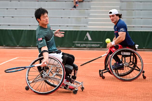 Finale Fauteuil Double Messieurs Gustavo Fernandez (Esp) Shingo Kunieda (jpn) TENNIS : Internationaux de France Roland Garros 2020 - Paris - 09 10 2020 JBAutissier Panoramic 
