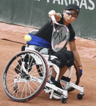 Tennis: French Open women s wheelchair final Momoko Ohtani plays a shot against Japanese compatriot Yui Kamiji in the women s wheelchair singles final of the French Open tennis tournament in Paris on Oct. 9, 2020. 