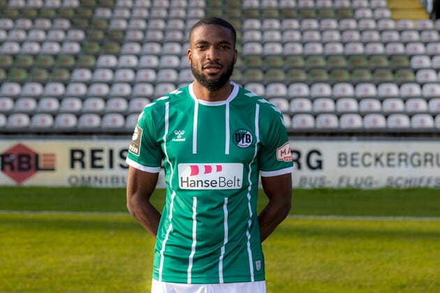 Osarenren Okungbowa Nr 20, VfB Luebeck VfB Lübeck, 3 Liga, portrait date 2020 2021 Lübeck Schleswig Holstein Germany Dietmar Scholze Stadium at the L Copyright: xAgentur54GradFelixxKoenigx