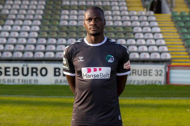 Michael Luyambula Nr 23, VfB Luebeck VfB Lübeck, 3 Liga, portrait date 2020 2021 Lübeck Schleswig Holstein Germany Dietmar Scholze Stadium at the L Copyright: xAgentur54GradFelixxKoenigx