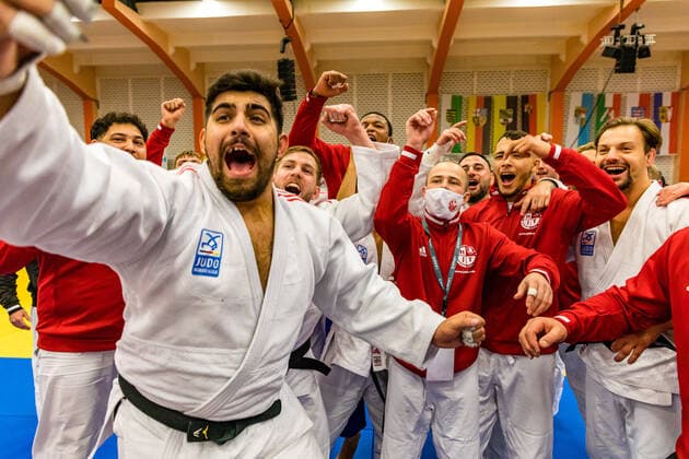 10 10 2020, Brandenburg, Senftenberg Judo Bundesliga Final Men 2020 The Hamburg JT is German Champion photo Eibner Hammerschmidt Judo Bundesliga Final Men 2020 Senftenberg Copyright: xHammerschmidtx Eibner-Pressefotox EP_fhamm