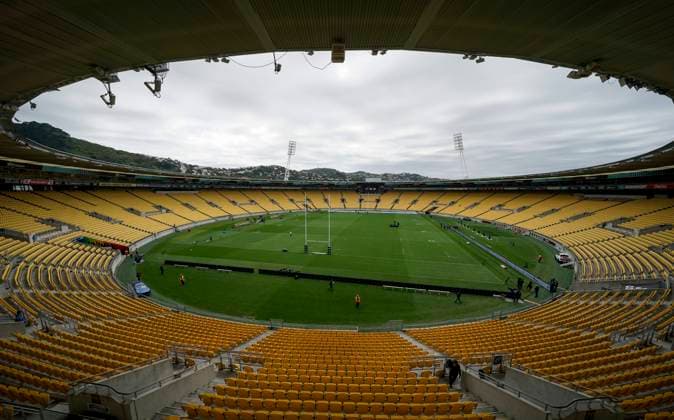 11th October 2020; Sky Stadium, Wellington, New Zealand; Bledisloe Cup rugby union test match between the New Zealand All Blacks and Australia Wallabies. An empty stadium due to the pandemic  ActionPlus12240312 JohnxCowpland