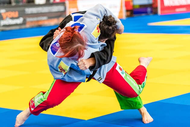 11 10 2020, Brandenburg, Senftenberg Judo Second Bundesliga Final Women 2020 Defne Akbayir, JG Sachsenwald, Sarah Gregor, KSC Asahi Spremberg Judo Second Bundesliga Final Women 2020 Senftenberg Copyright: xHammerschmidtx Eibner-Pressefotox EP_fhamm