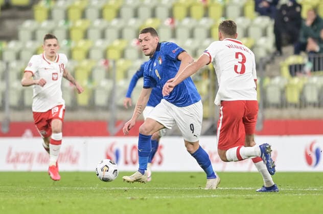 11.10.2020 GDANSK PILKA NOZNA - LIGA NARODOW UEFA MECZ GRUPY A POLSKA - WLOCHY Football - UEFA Nations League group A match Poland - Italy N Z ANDREA BELOTTI FOT MATEUSZ SLODKOWSKI FOTONEWS NEWSPIX.PL --- Newspix.pl  20201011FNMS39
