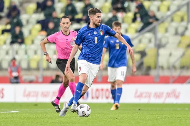 11.10.2020 GDANSK PILKA NOZNA - LIGA NARODOW UEFA MECZ GRUPY A POLSKA - WLOCHY Football - UEFA Nations League group A match Poland - Italy N Z JORGINHO SYLWETKA REFEREE JOSE MARIA SANCHEZ MARTINEZ FOT MATEUSZ SLODKOWSKI FOTONEWS NEWSPIX.PL --- Newspix.pl  20201011FNMS63
