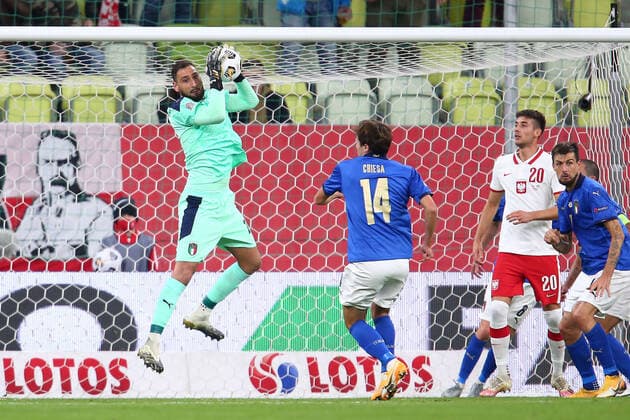 2020.10.11 Gdansk Pilka Nozna Mecz Ligi Narodow Polska - Wlochy N z Gianluigi Donnarumma Foto Piotr Matusewicz PressFocus 2020.10.11 Gdansk Football UEFA Nations League Poland - Italy Gianluigi Donnarumma Credit: Piotr Matusewicz PressFocus NEWSPIX.PL --- Newspix.pl  20201011_PF_PM044