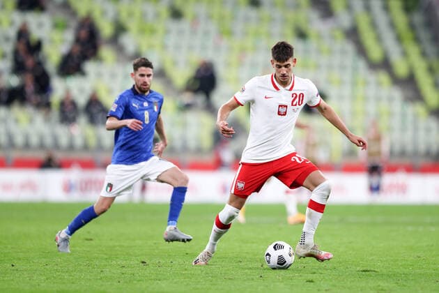 GDANSK 11.10.2020 MECZ 3. KOLEJKA LIGA NARODOW GRUPA A1 SEZON 2020 21: POLSKA - WLOCHY 0:0 --- 2020-21 UEFA NATIONS LEAGUE GROUP A1 FOOTBALL MATCH: POLAND - ITALY 0:0 JAKUB MODER FOT. PIOTR KUCZA FOTOPYK NEWSPIX.PL --- Newspix.pl  201011PYK0070