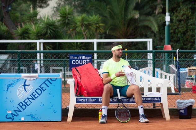 Photo Alessandro Tocco LaPresse October 12, 2020 Santa Margherita di Pula, Cagliari (Italy) Tennis Tennis, Forte Village Sardegna Open In the pic:Jiri Vesely  Copyright: xToccoxAlessandro LaPressex